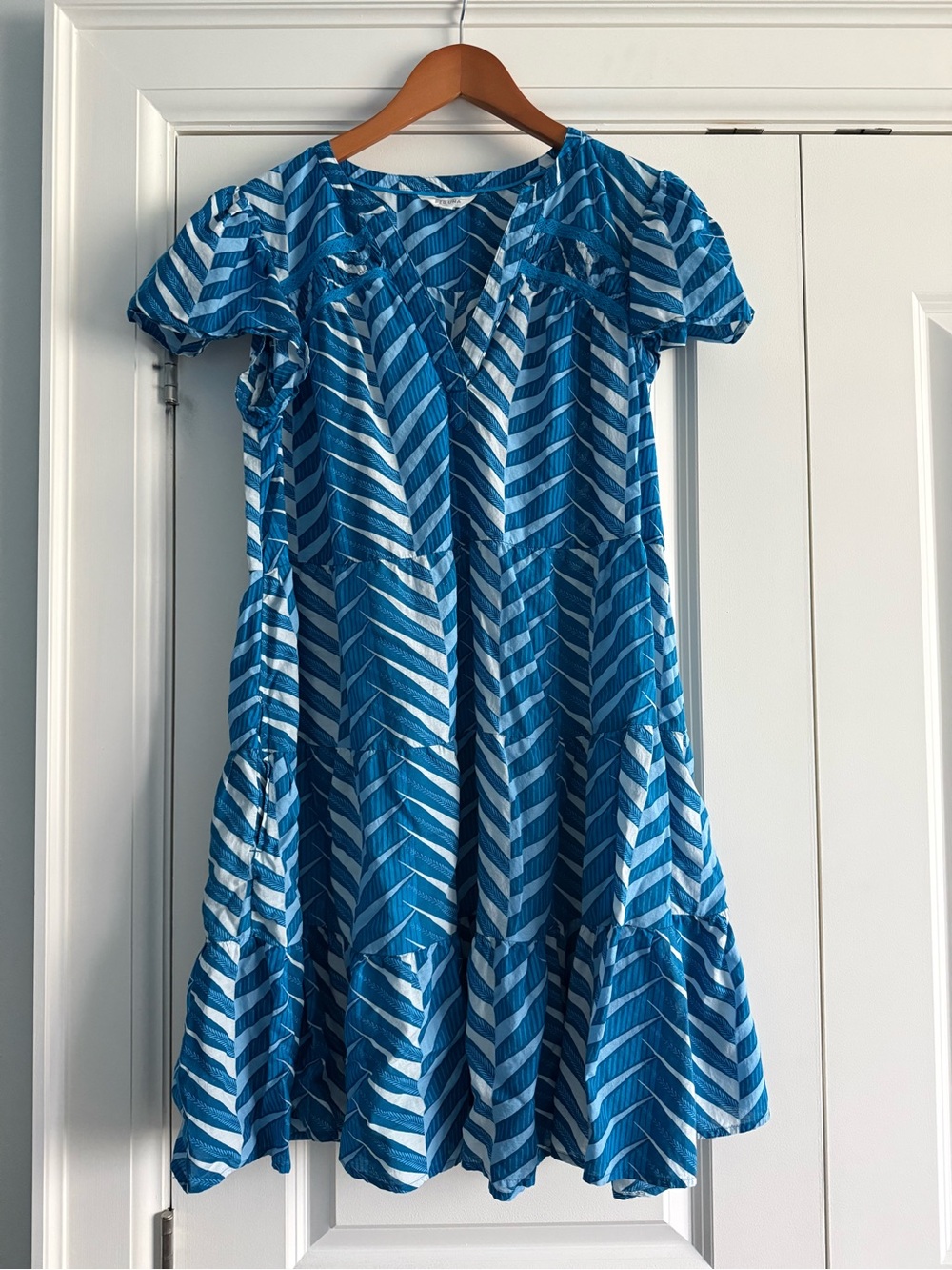 Blue Patterned Light Summer Dress